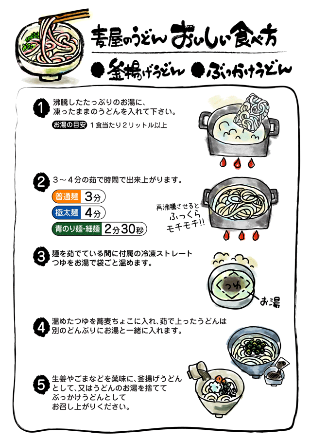 釜揚げうどんの食べ方