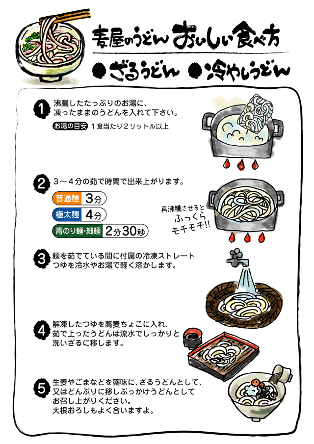 ざるうどんの食べ方