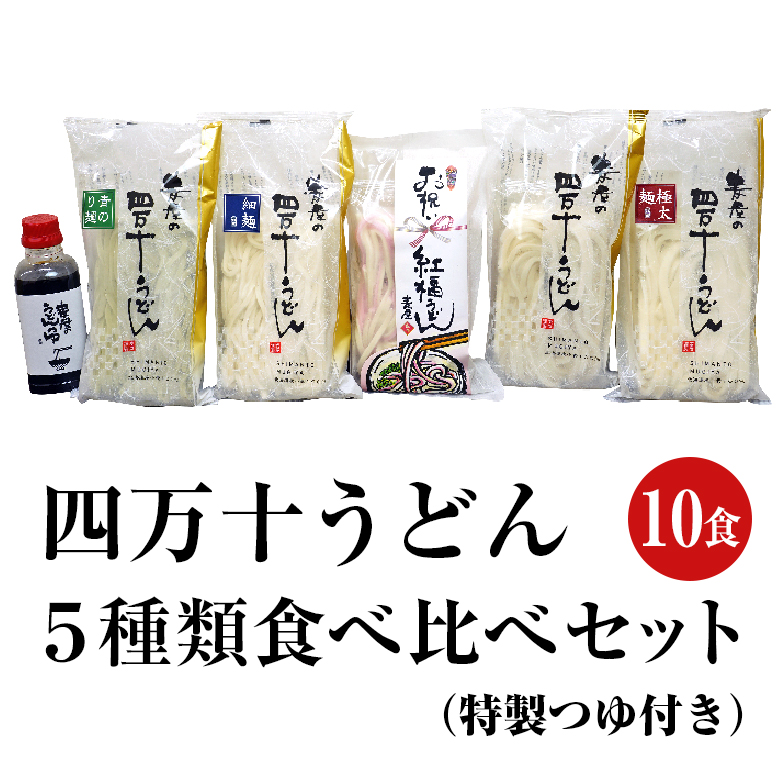 四万十うどん5種類食べ比べ10食セット